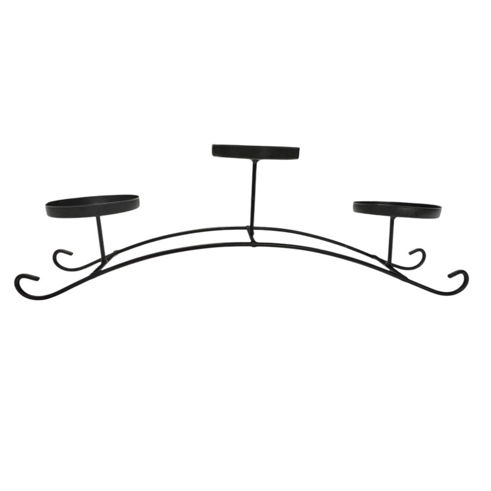 Metal candle holder - Black